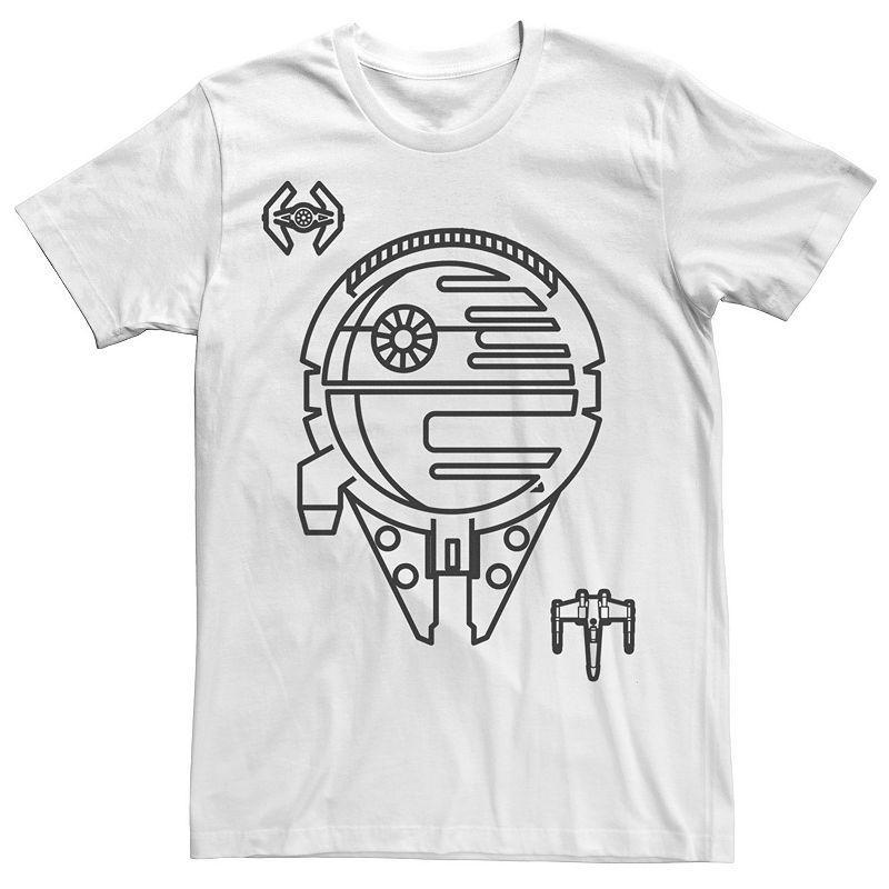 Mens Star Wars Millennium Falcon Tie Fighter X-Wing Tee Product Image