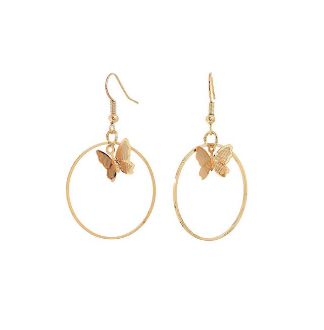 Sohi Womens Butterfly Drop Earrings Product Image