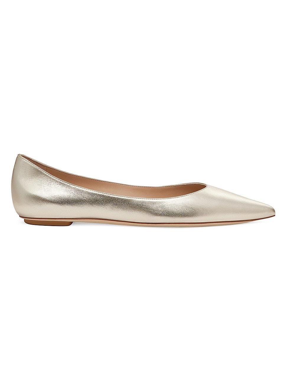 Womens Emilia Metallic Pointed-Toe Flats Product Image