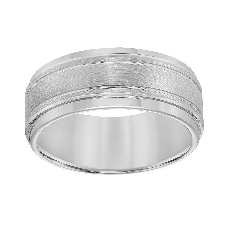 AXL White Tungsten Carbide 9 mm Comfort Fit Mens Band Product Image