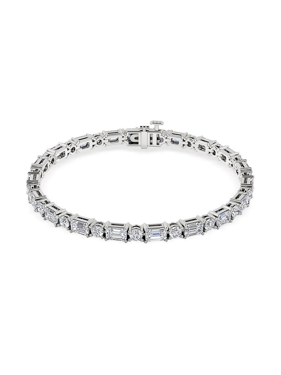 Womens Tennis 14K White Gold & 6.50 TCW Lab-Grown Diamond Bracelet Product Image