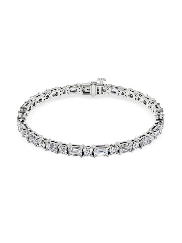 Womens Tennis 14K White Gold & 6.50 TCW Lab-Grown Diamond Bracelet Product Image