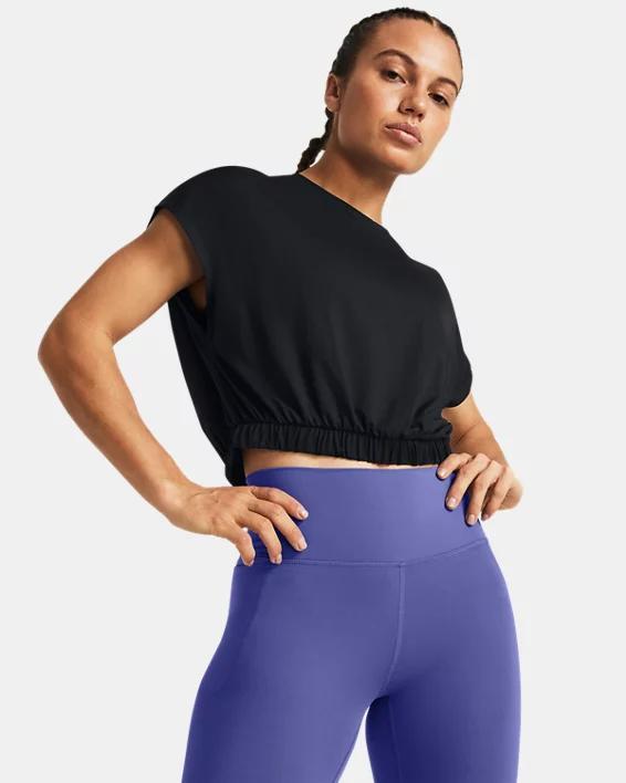 Women's UA Meridian Bubble Hem Crop Short Sleeve Product Image