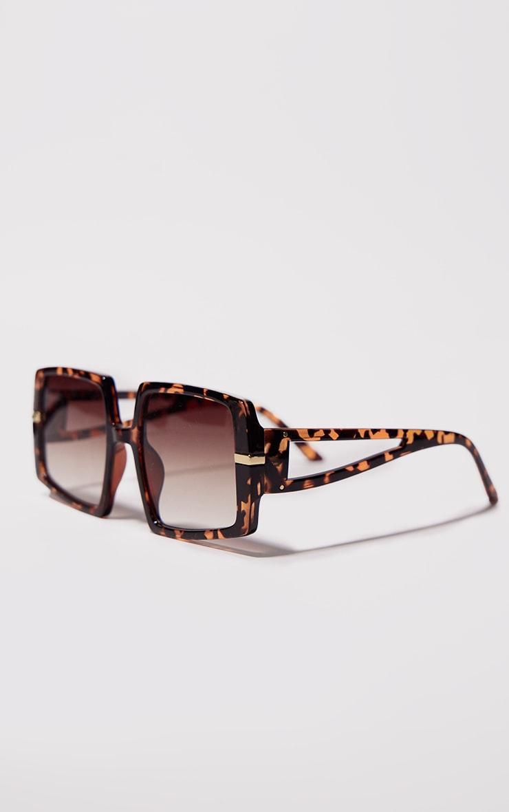 Tortoiseshell Oversized Square Lens Sunglasses Product Image