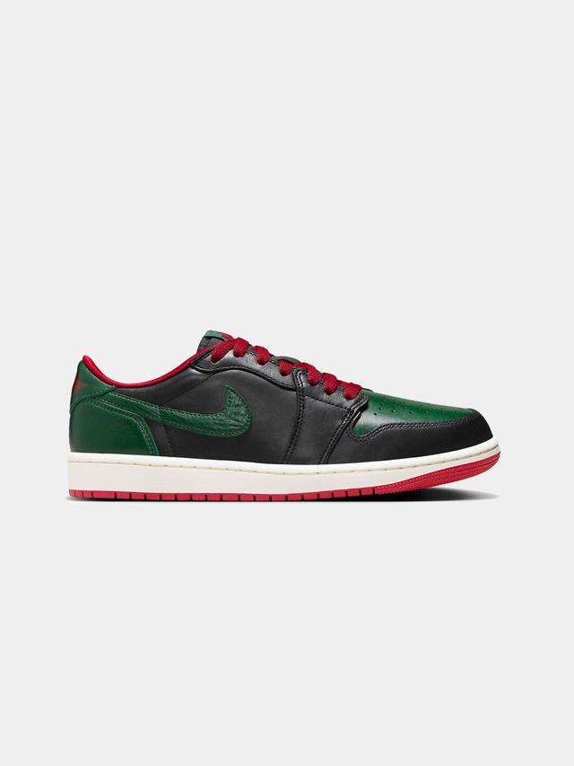 Women's Air Jordan 1 Low OG (BLACK/GORGE GREEN-VARSITY RED-SAIL) Female Product Image