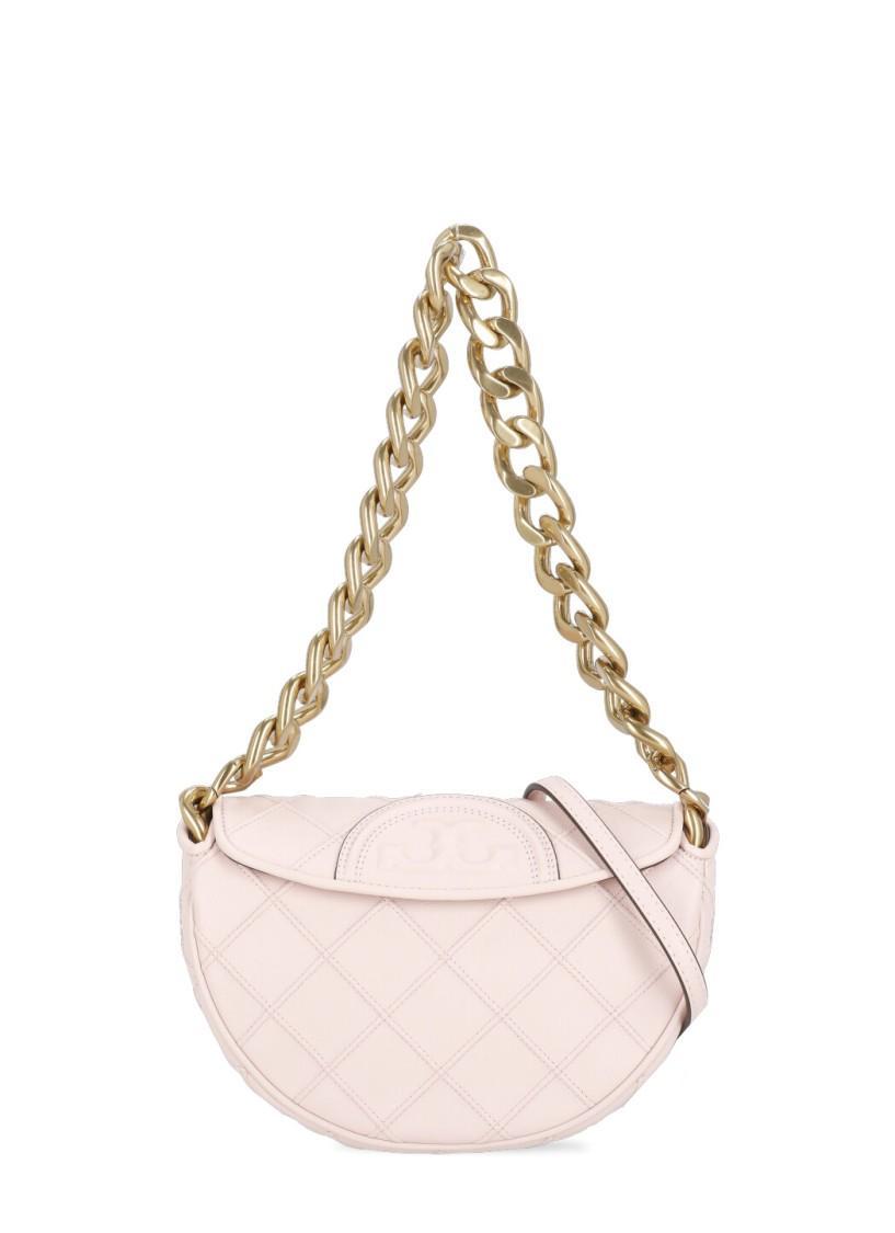 TORY BURCH Bag In Quilted Leather And Chain In White Product Image