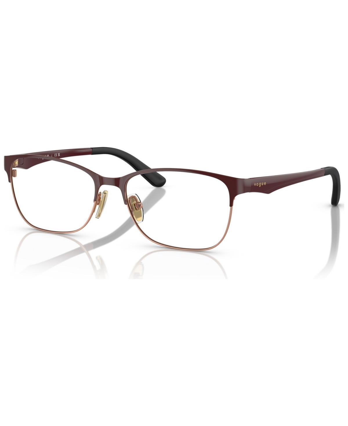 Vogue Eyewear Womens Square Eyeglasses, VO3940 54 - Top Bordeaux, Rose Gold-Tone Product Image