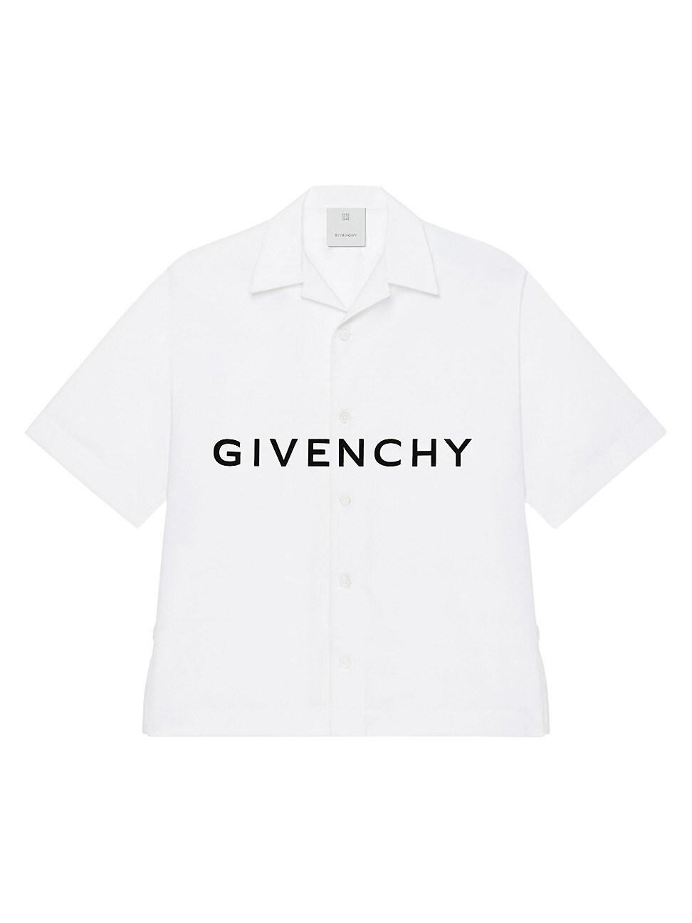 Givenchy Boxy Fit Logo Button-Up Camp Shirt Product Image