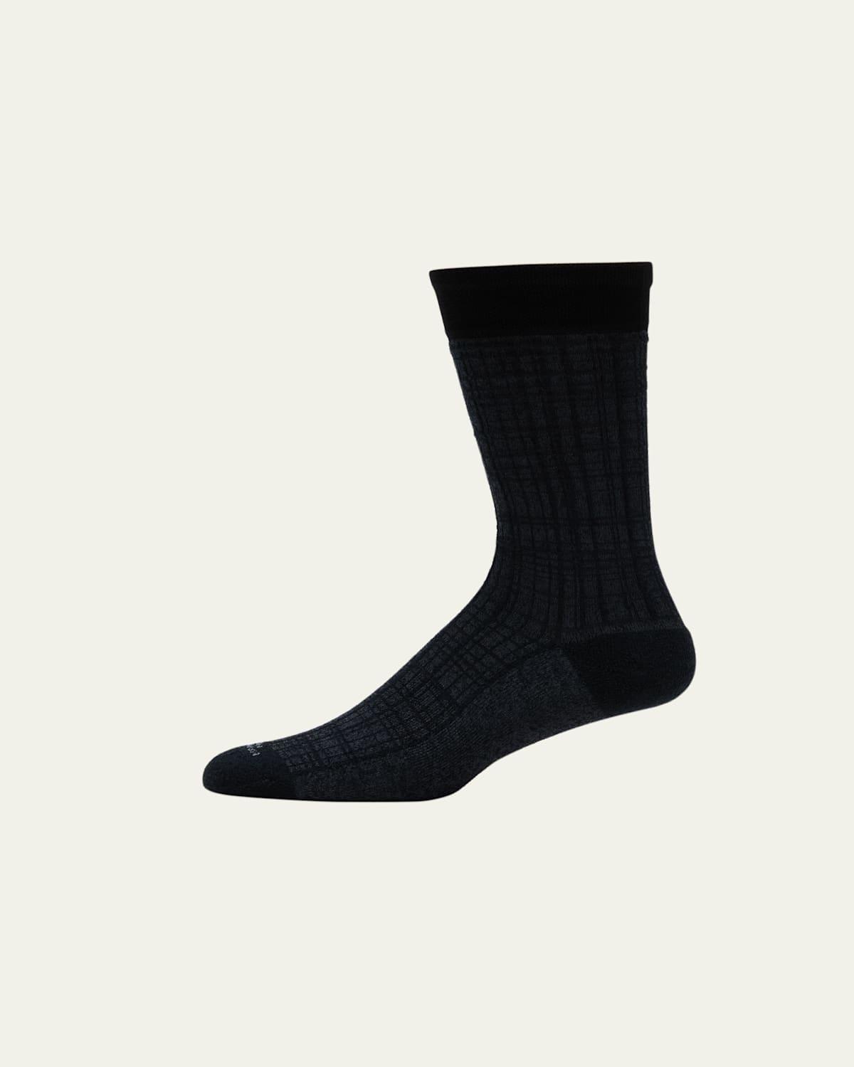 Mens Tartan Check Mid-Calf Socks Product Image