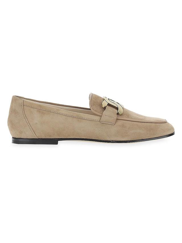 Womens 79A Kate Chain Suede Loafers Product Image