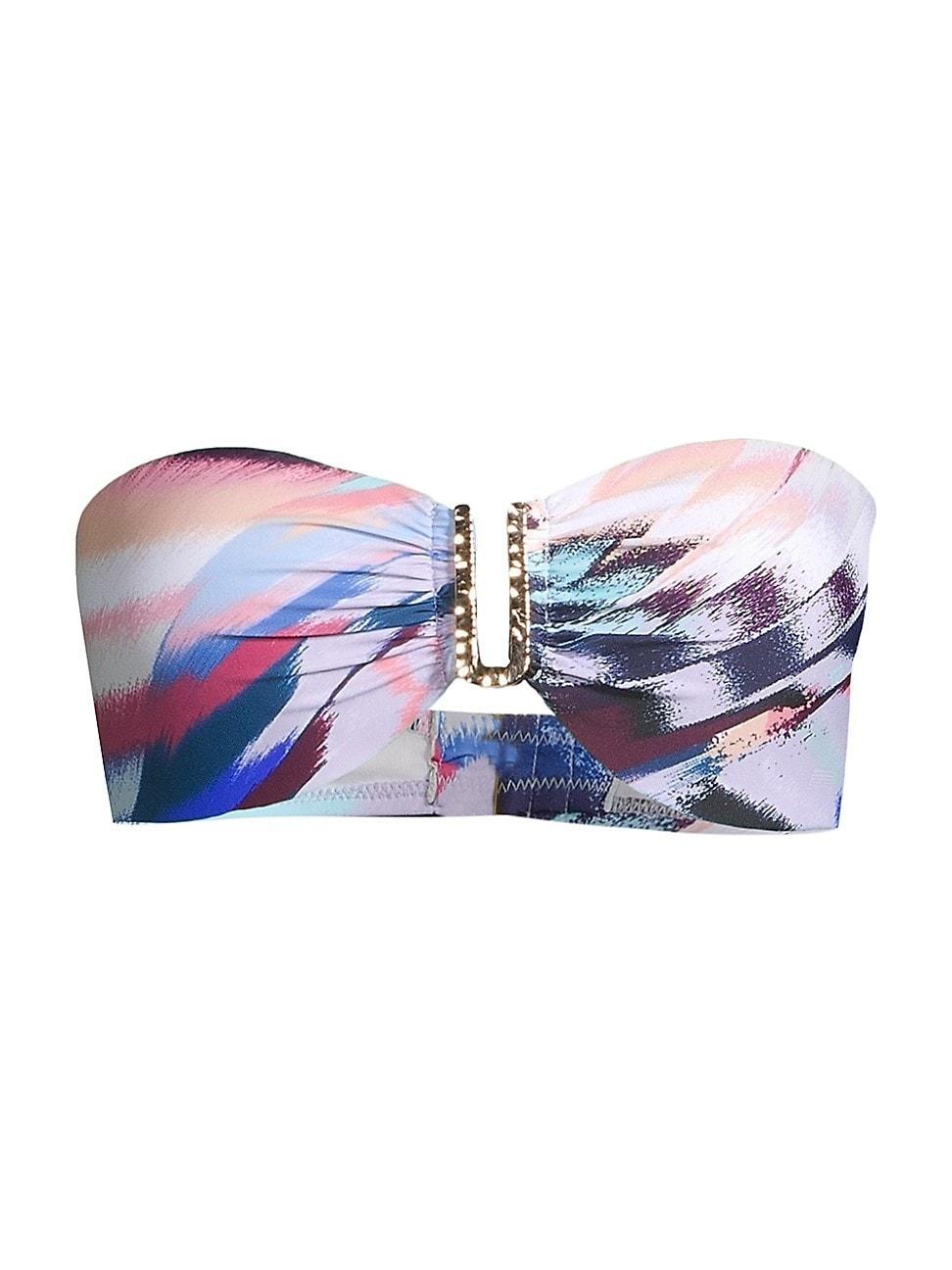 Womens Cindy Abstract Bandeau Bikini Top Product Image