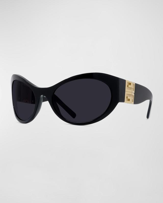 Mens 4G Acetate Oval Sunglasses Product Image