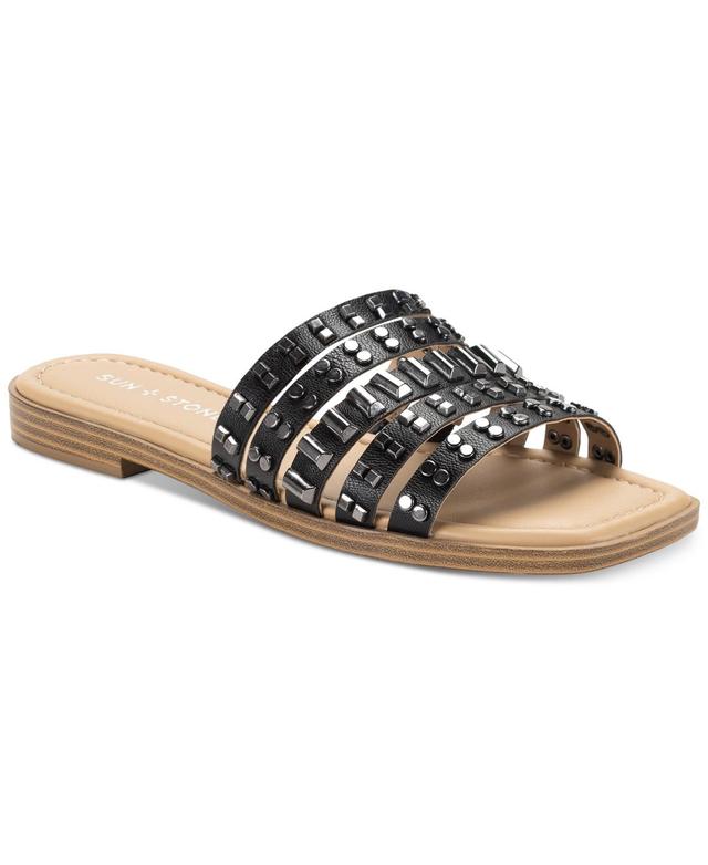 Sun + Stone Womens Martaa Stud Slides, Created for Macys Product Image