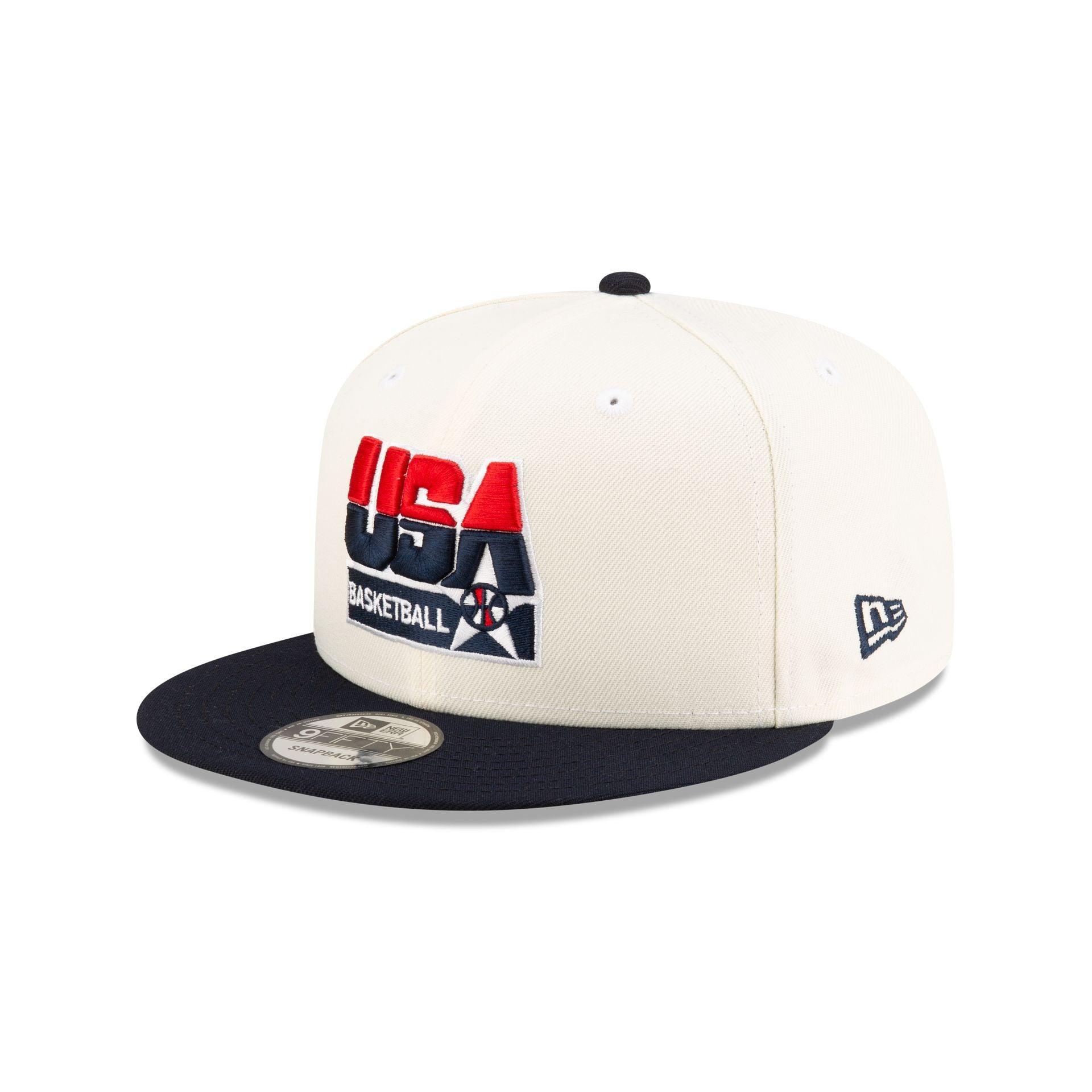 Dream Team Chrome White 9FIFTY Snapback Hat Male Product Image