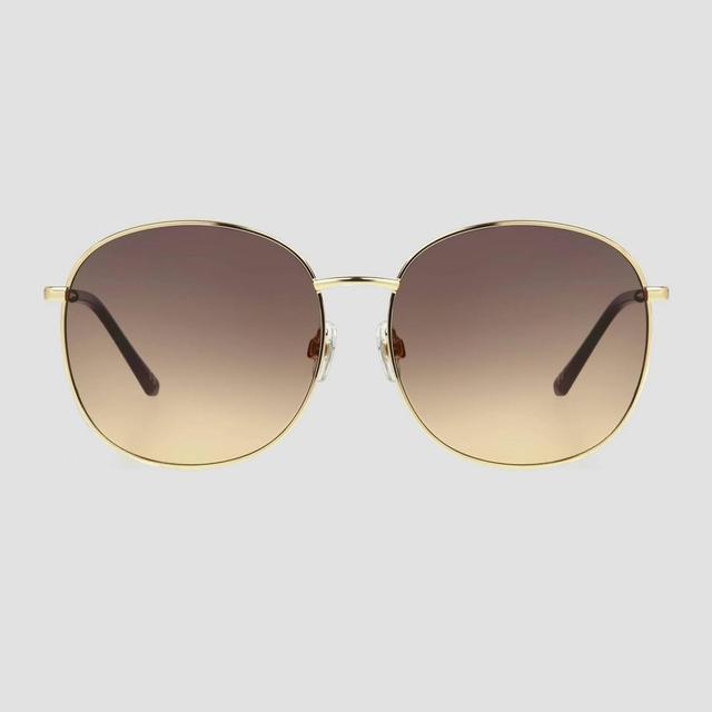 Womens Oversized Metal Round Sunglasses - Universal Thread Gold Product Image