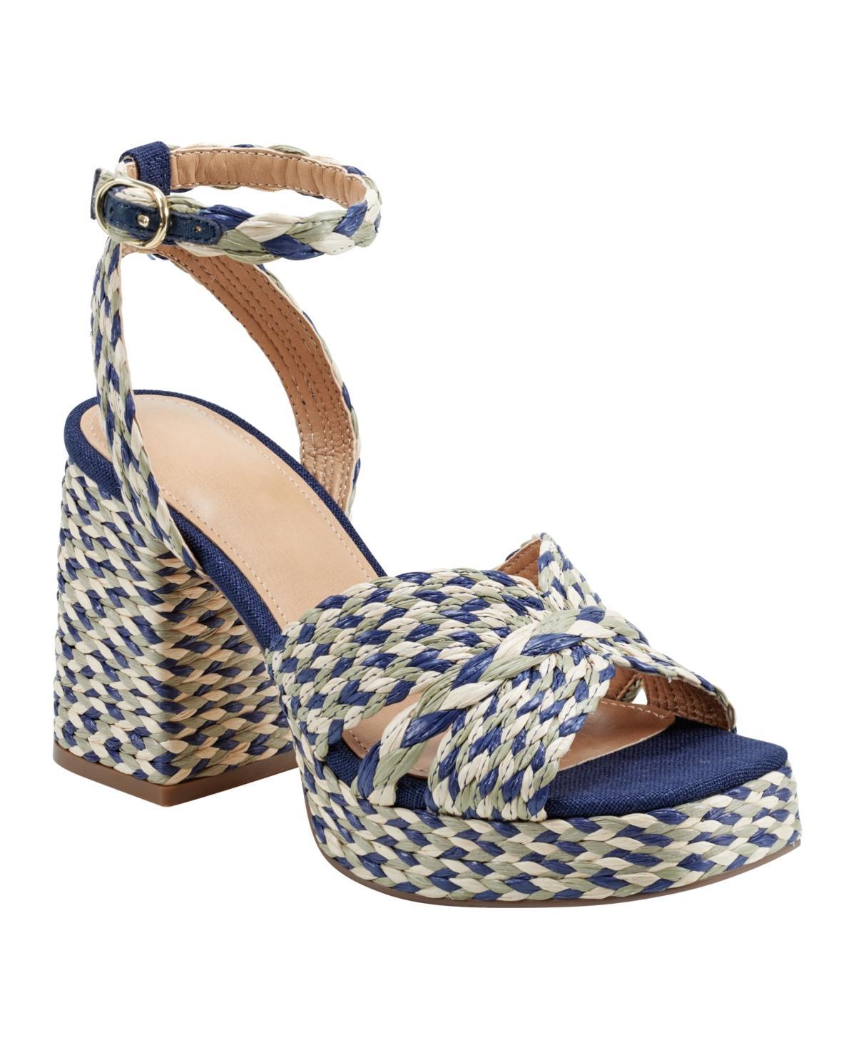 Marc Fisher LTD Janie Raffia Ankle Strap Platform Sandal Product Image