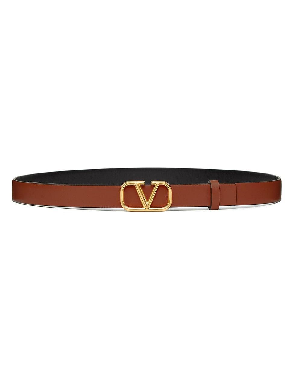 Womens Reversible VLogo Signature Belt in Glossy Calfskin 20MM Product Image