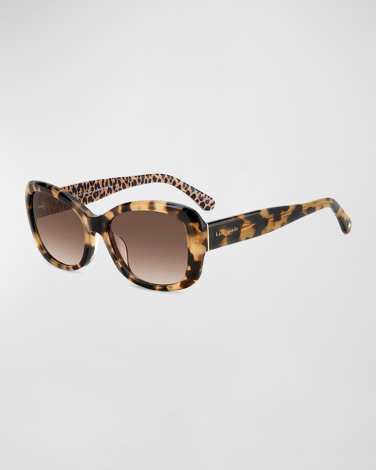 Kate Spade New York elowen 55mm gradient round sunglasses Product Image