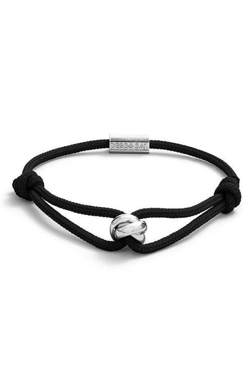 Mens Sterling Silver & Rope Trinity Bracelet Product Image