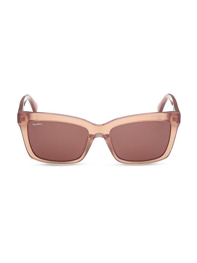 Womens 55MM Rectangular Sunglasses Product Image