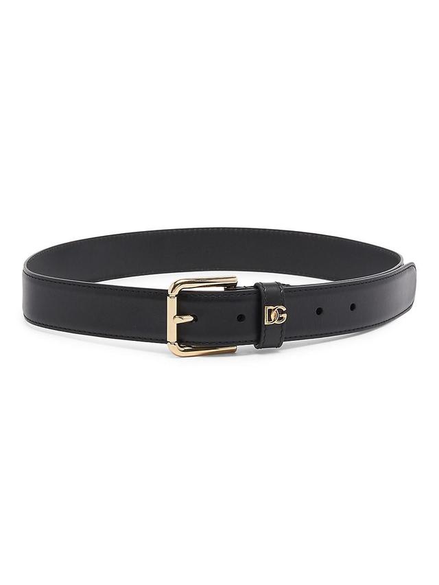 Womens Leather Logo Belt Product Image