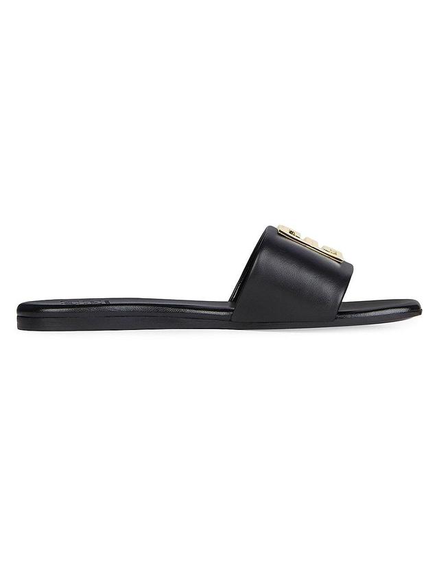 Womens 4G Flat Mules in Leather Product Image