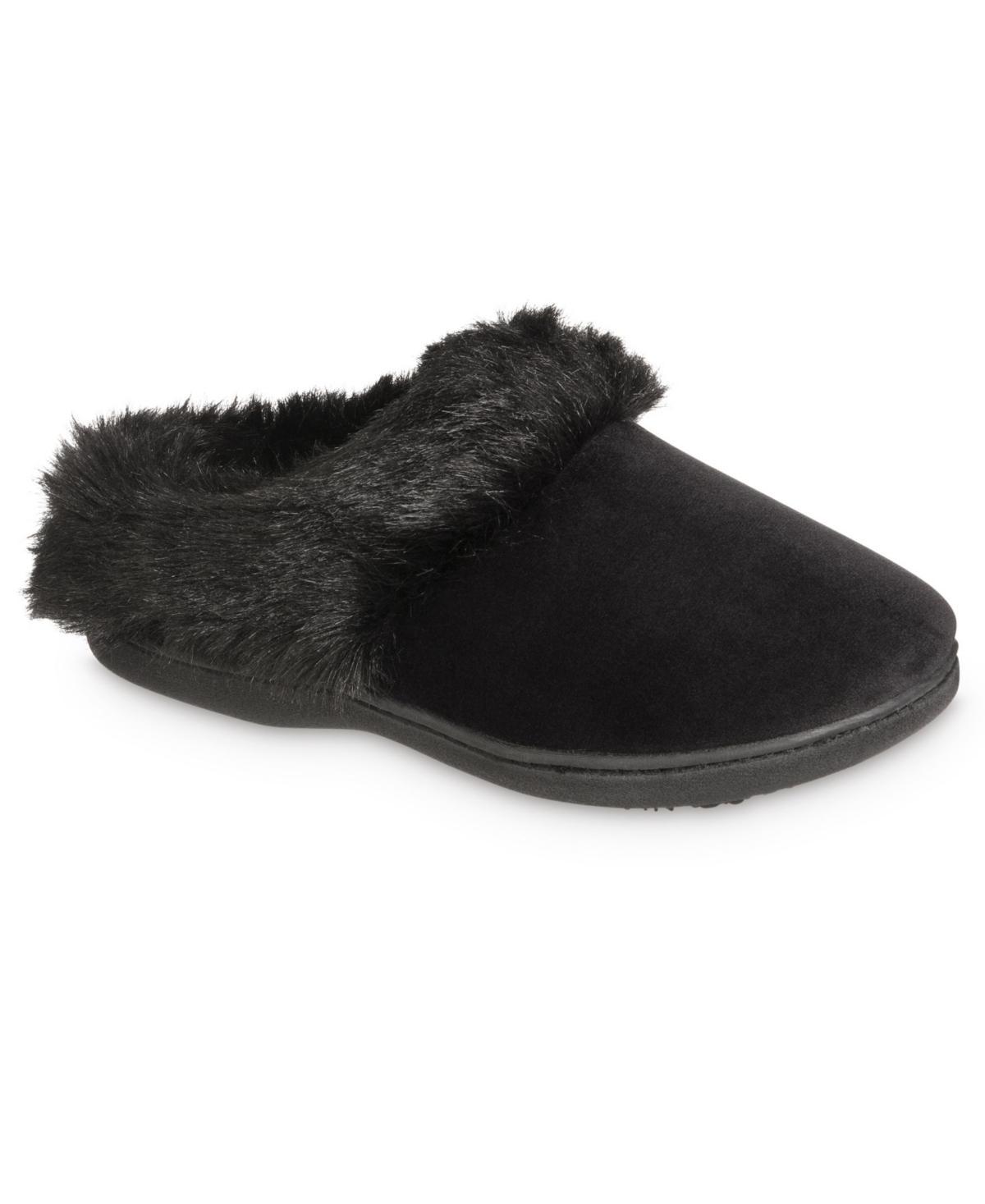 isotoner Memory Foam Velour Valerie Comfort Hoodback Womens Slippers Product Image