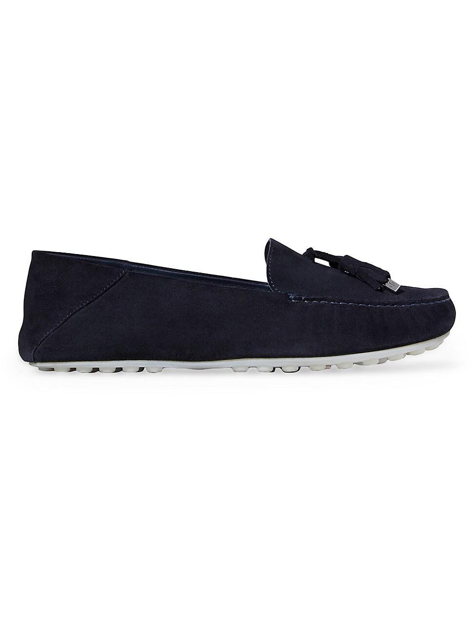 Womens Dot Sole Leather Moccasin Loafers Product Image