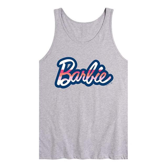 Mens Barbie Stripe Logo Tank Top Med Grey Product Image