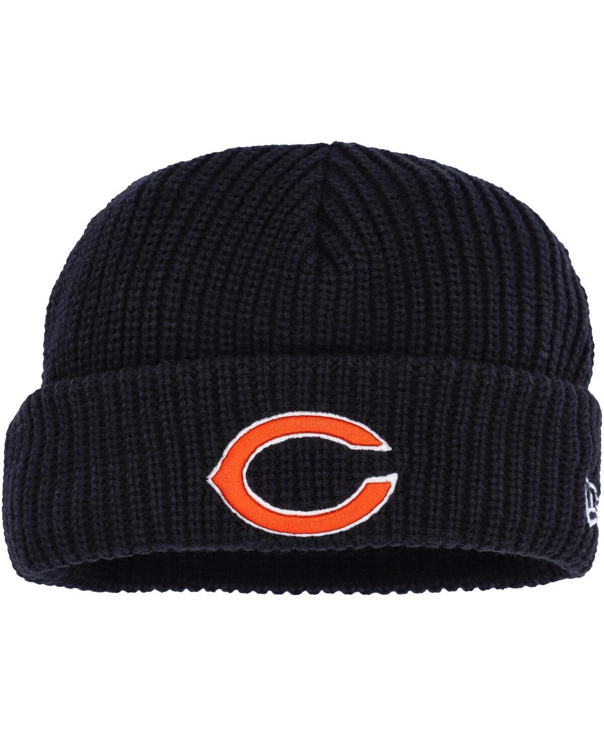 Mens New Era Chicago Bears Fisherman Skully Cuffed Knit Hat, Blue Product Image