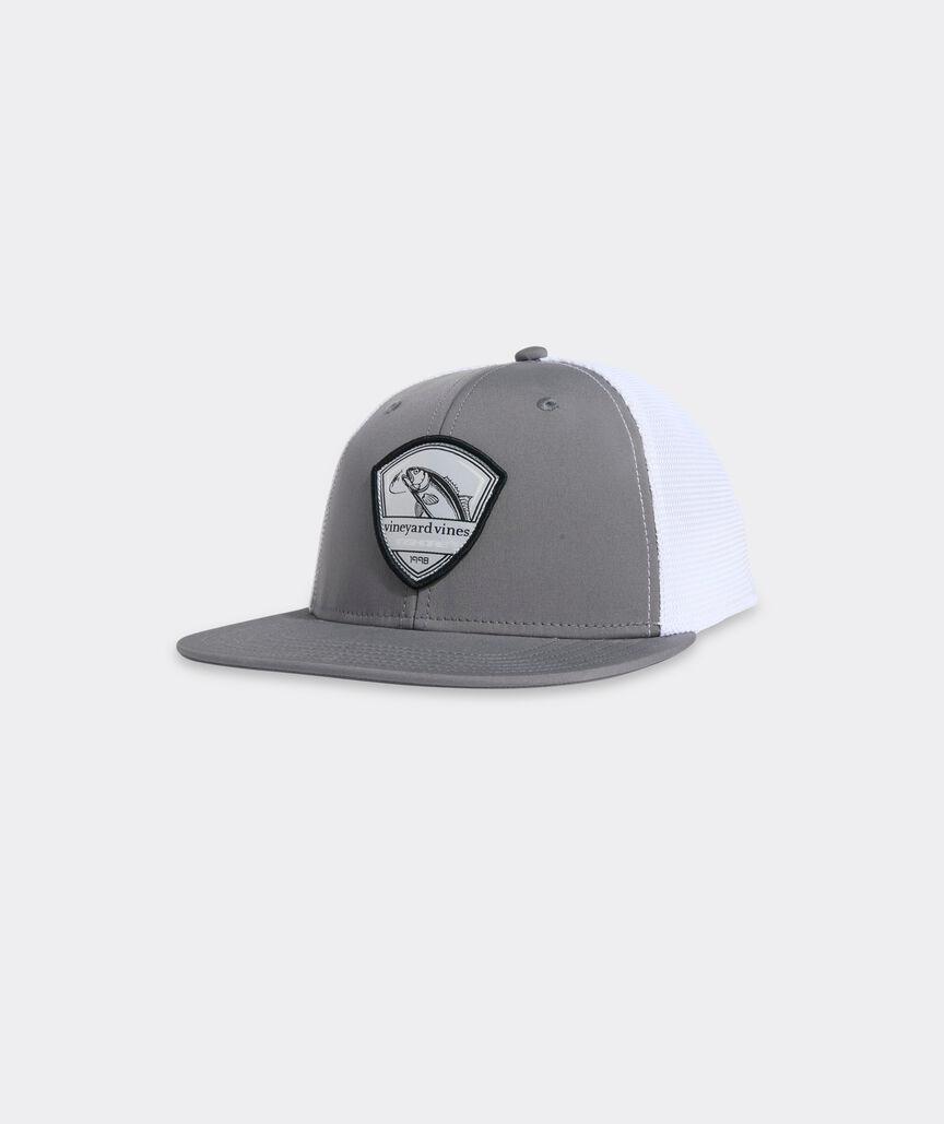 Fishing Patch Flat Brim Trucker Hat Product Image