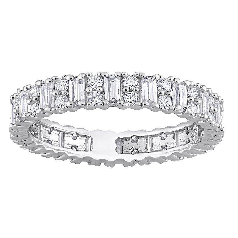 Stella Grace Sterling Silver 1 5/8 Carat T.W Lab-Created Moissanite Eternity Wedding Ring, Womens Product Image