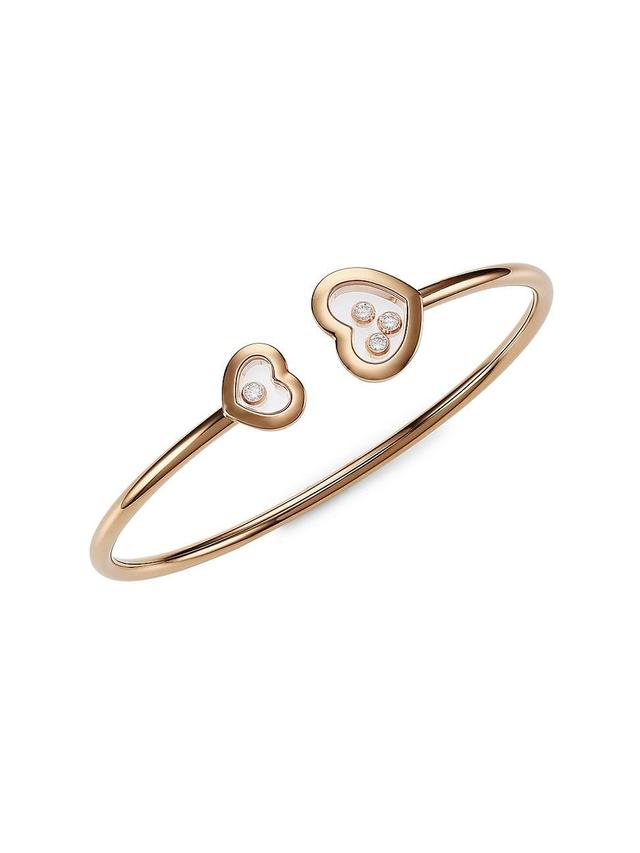 Womens Happy Sport 18K Rose Gold & Diamond Bangle Bracelet Product Image