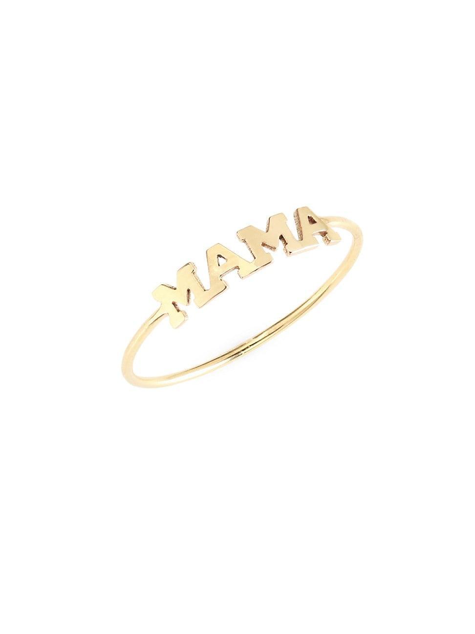 Womens Mama 14K Yellow Gold Ring Product Image