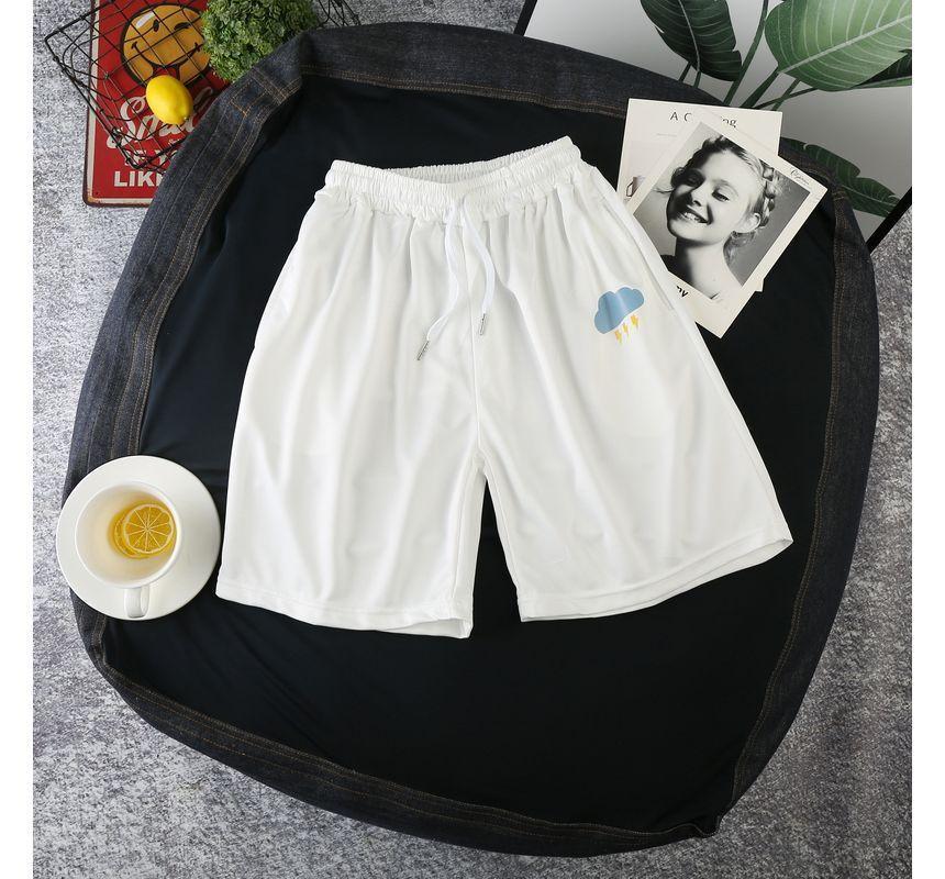 Printed Drawstring Shorts Product Image