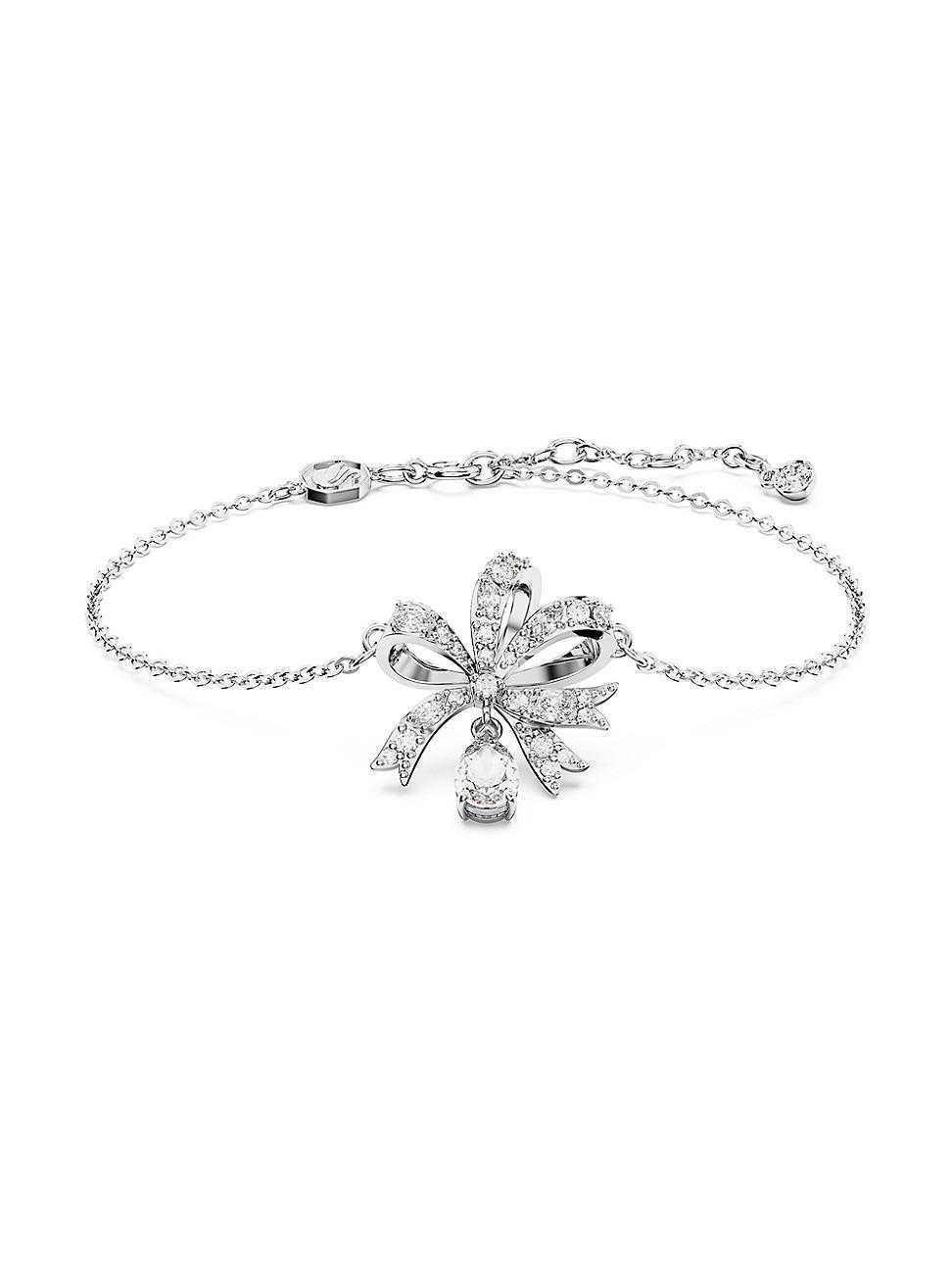 Womens Volta Rhodium-Plated & Cubic Zirconia Bracelet Product Image