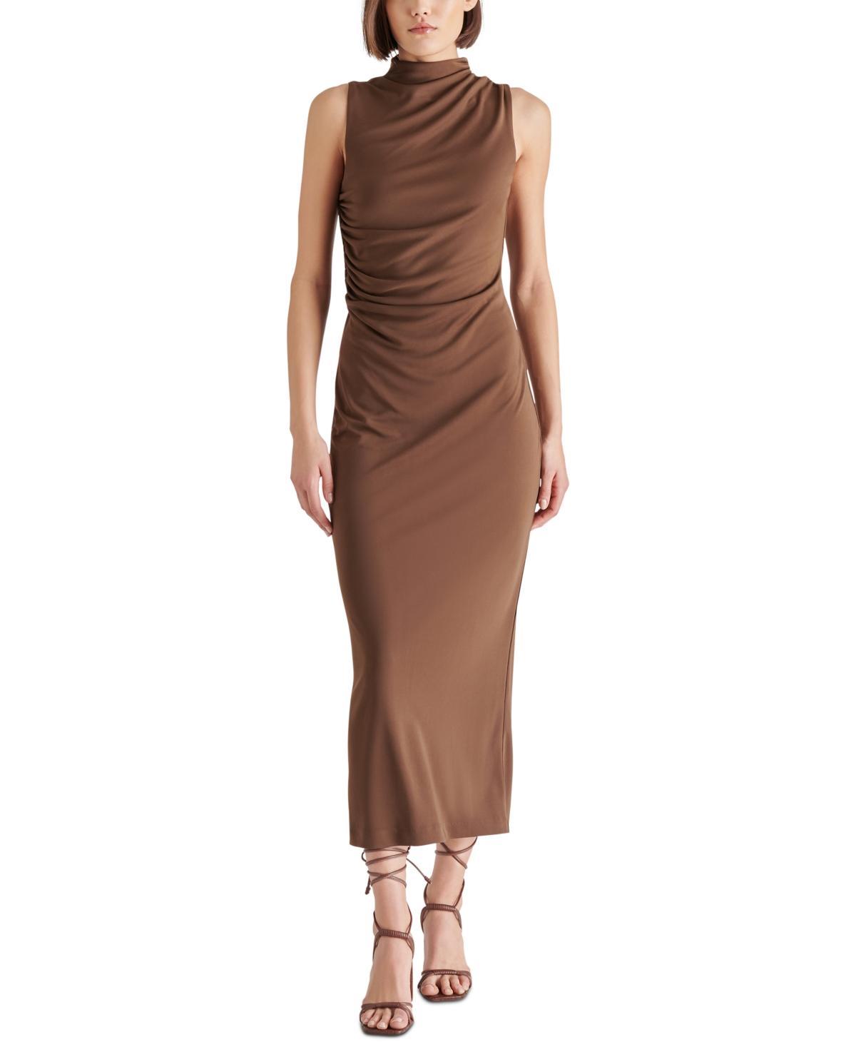 Steve Madden Womens Mo Mock Neck Midi Dress Product Image