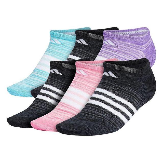 Womens adidas Superlite 6-Pack No Show Socks Black Product Image