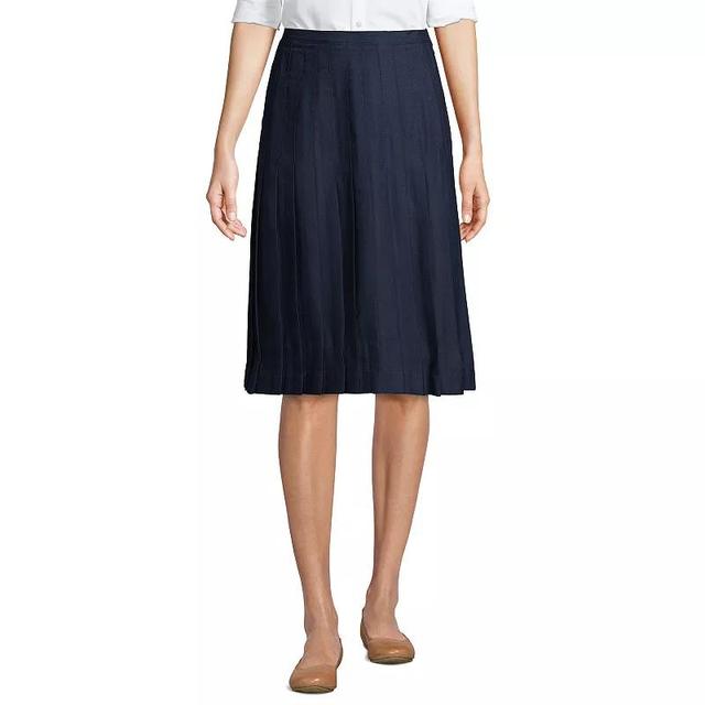 Womens Lands End School Uniform Pleated Skirt Classic Blue Product Image