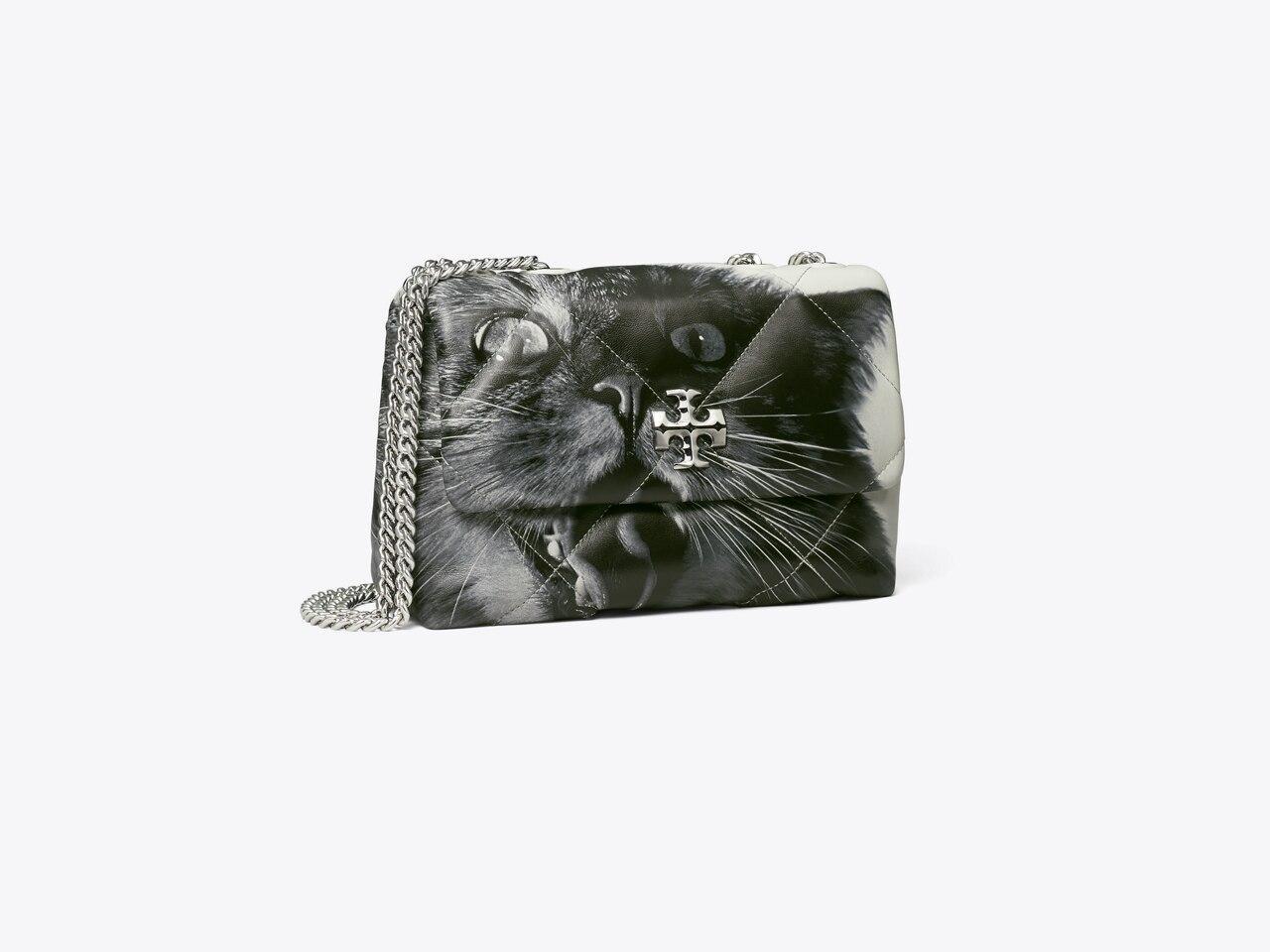 Small Kira Diamond Quilt Cat Print Convertible Shoulder Bag Product Image