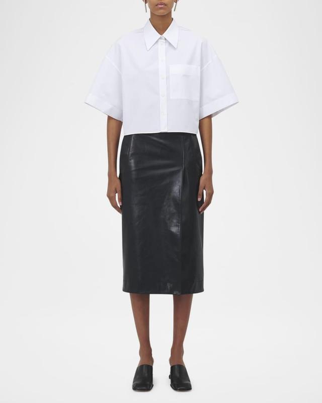 Leather Pencil Skirt  Product Image