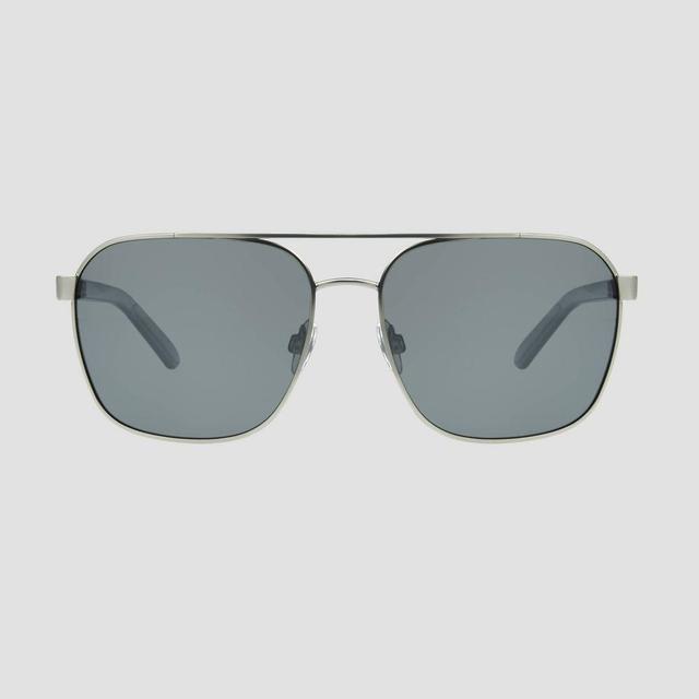 Mens Aviator Sunglasses with Mirrored Polarized Lenses - All in Motion Gray Product Image