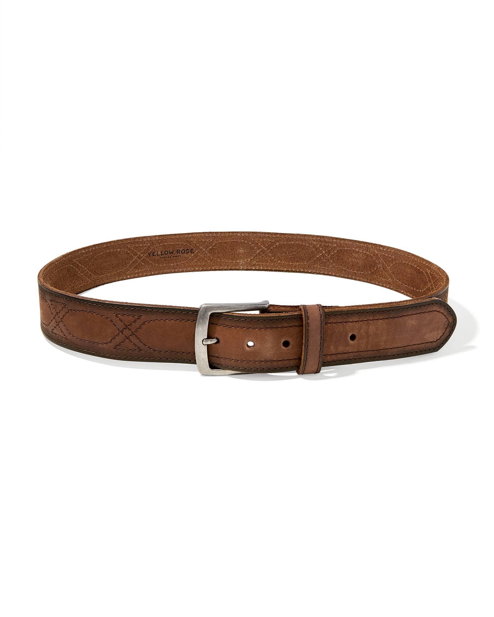 Men’s Stitched Belt in Milk Chocolate Product Image