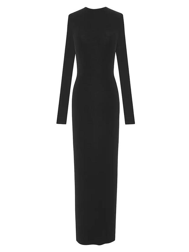 Womens Open-Back Dress In Cashmere, Wool And Silk Product Image