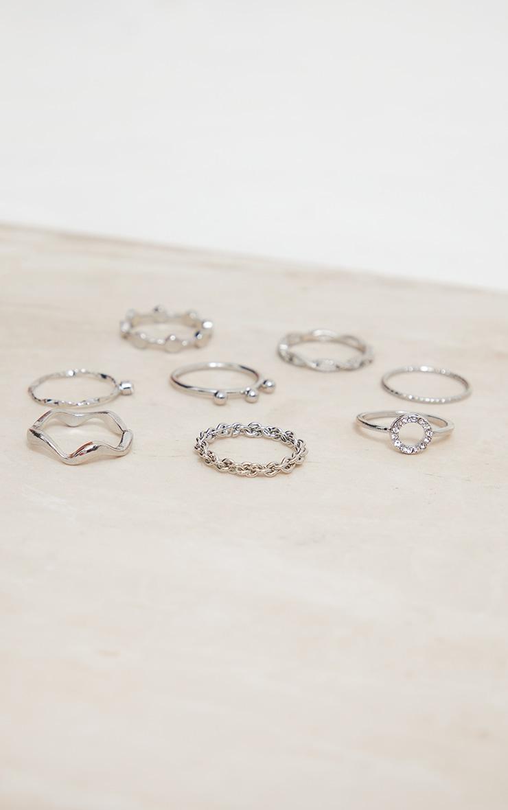 Silver Assorted Shape Twist Ring Set Product Image