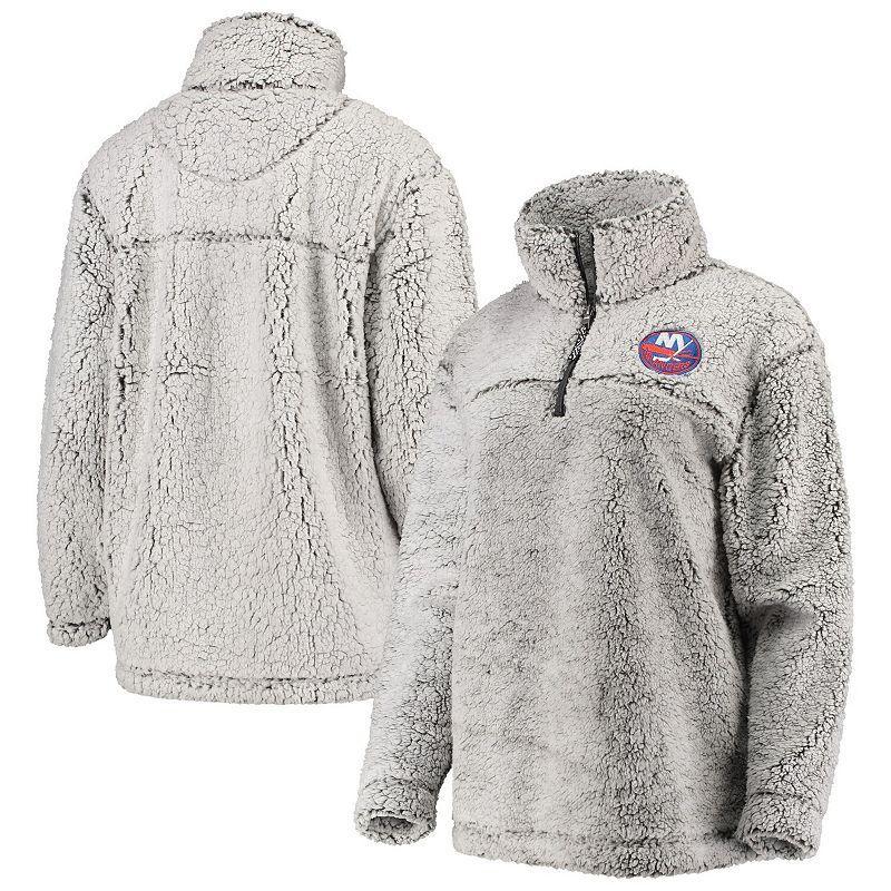 Womens G-III 4Her by Carl Banks Gray Montreal Canadiens Sherpa Quarter-Zip Pullover Jacket Product Image