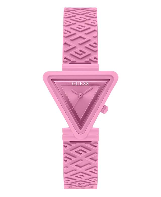 Guess Womens Analog Pink Silicone Watch 34mm Product Image