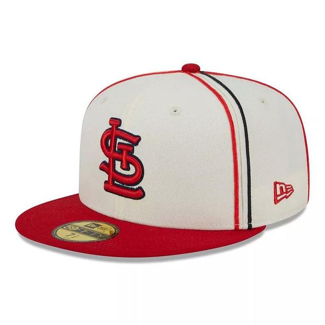 Mens New Era Cream/Red St. Louis Cardinals Chrome Sutash 59FIFTY Fitted Hat Product Image