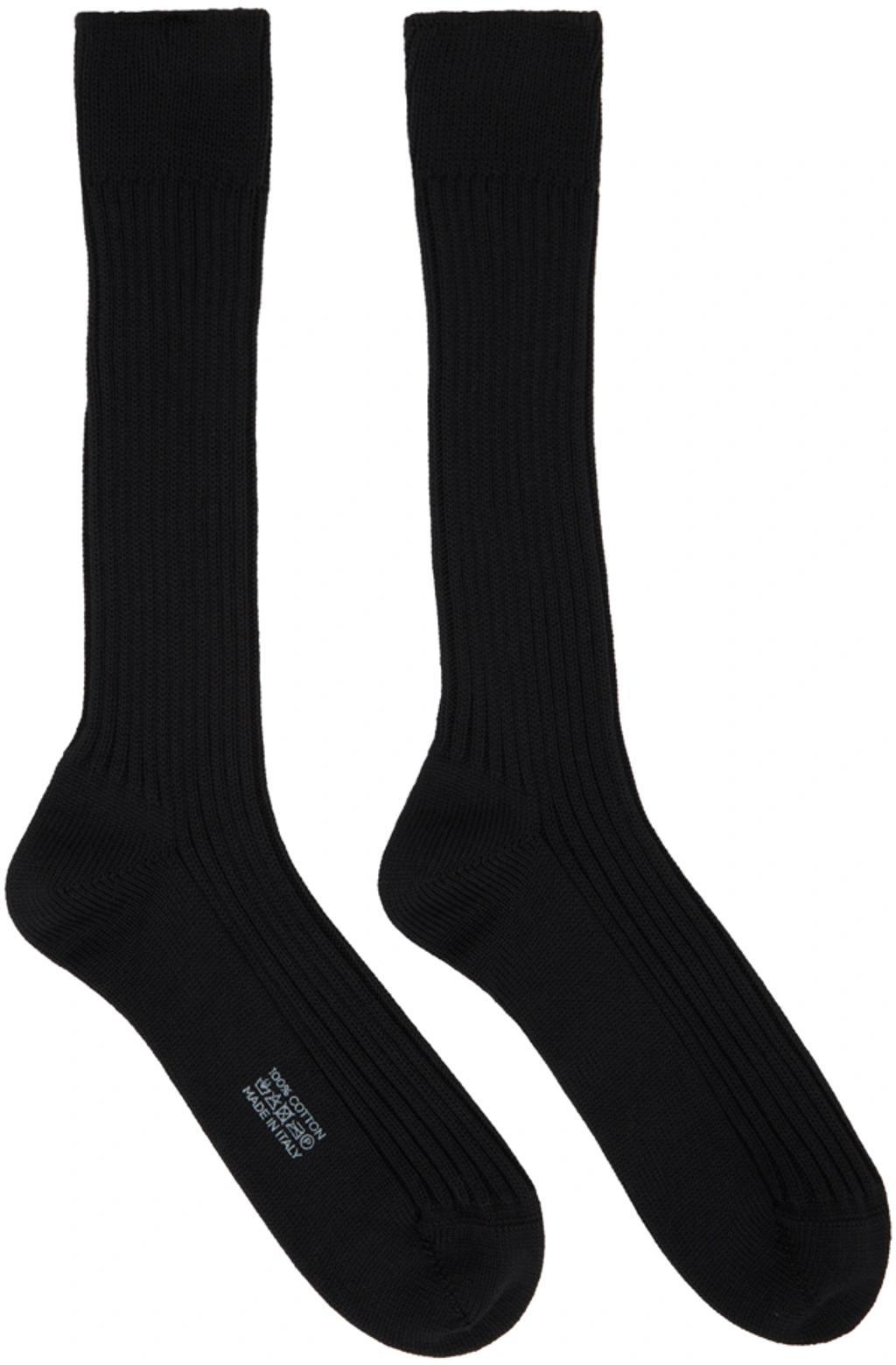 Black Rib Socks Product Image