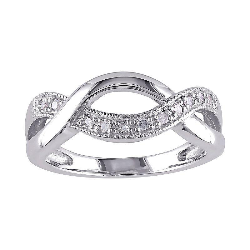 Stella Grace Sterling Silver 1/10 Carat T.W. Diamond Fashion Ring, Womens Product Image